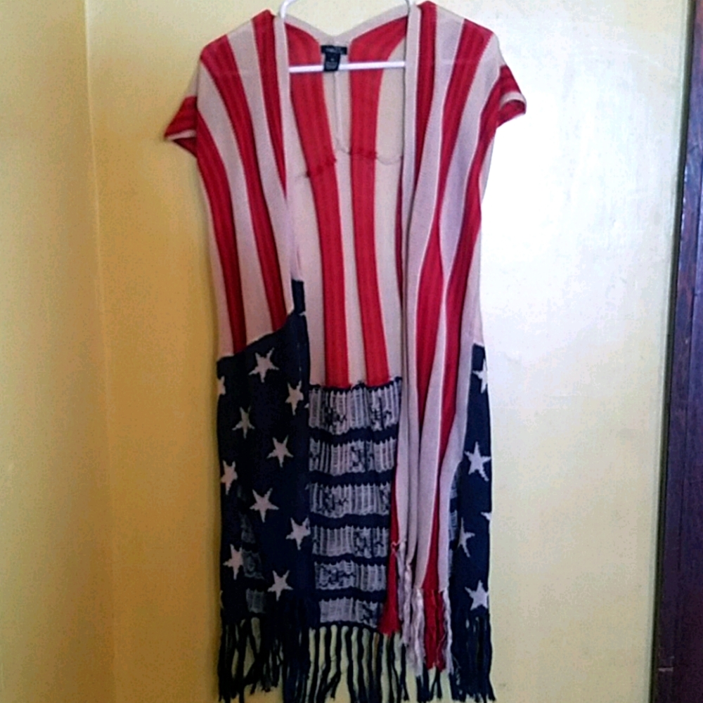 Long knit-lightweight sleeveless coverup